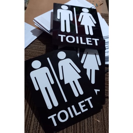 NEW - TOLIET PRIA WANITA SIGN BOARD FULL AKRILIK,PAPAN TULISAN TOILET,TOILET PRIA, TOILET