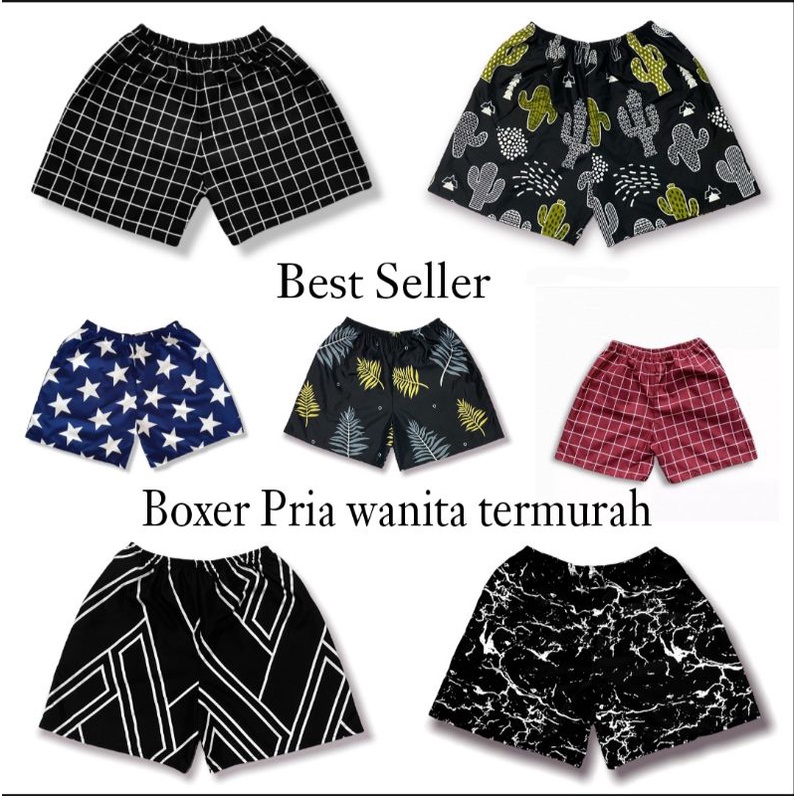 BOXER PRIA || BOXEER PREMIUM DISTRO TERMURAH|| CELANA PENDEK KOLOR DEWASA ||