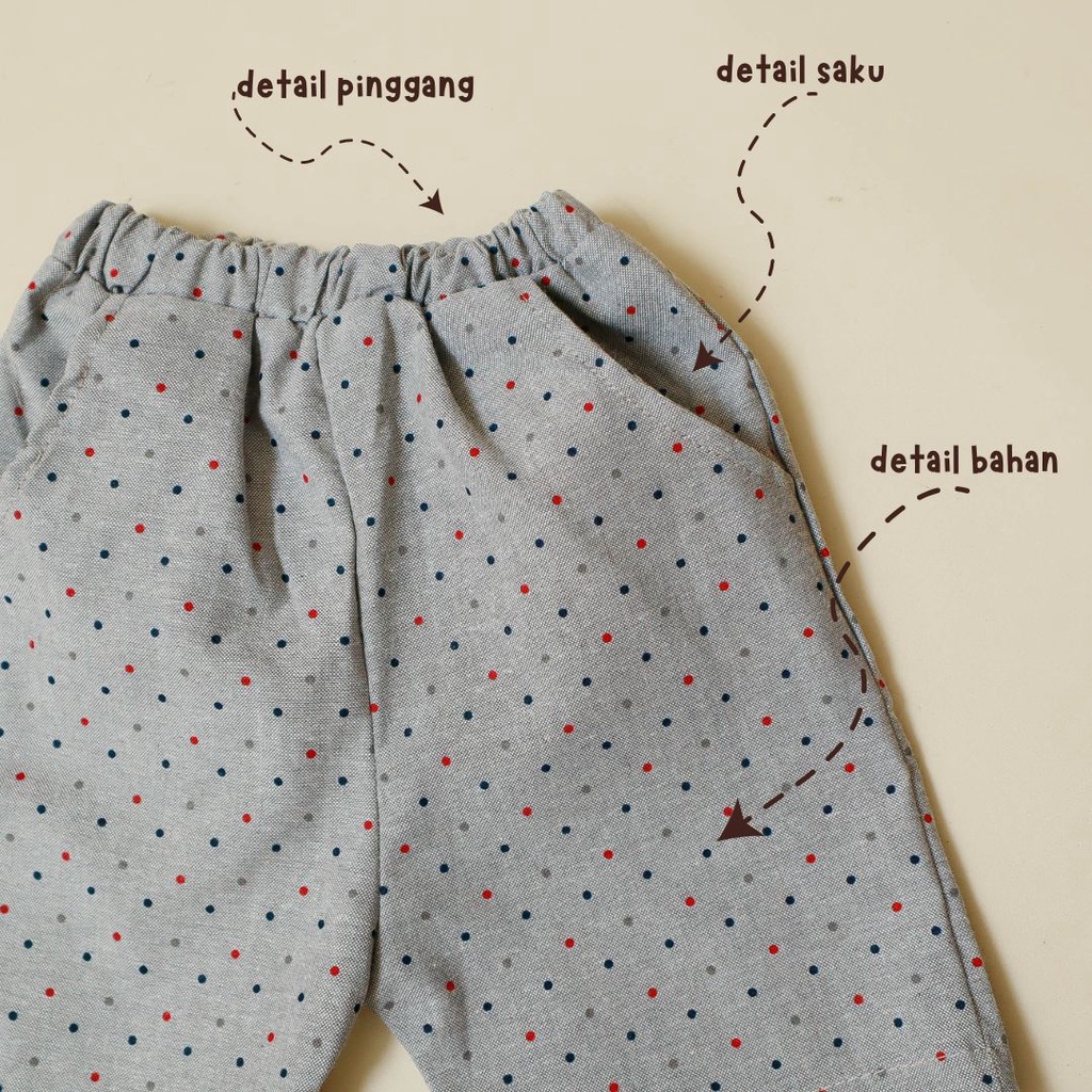 Nuna Store Motif Rompi Polkadot 123 Part II Usia 6 bulan- 3 Tahun / Setelan Baju Rompi Anak Bayi Laki-laki Cowok