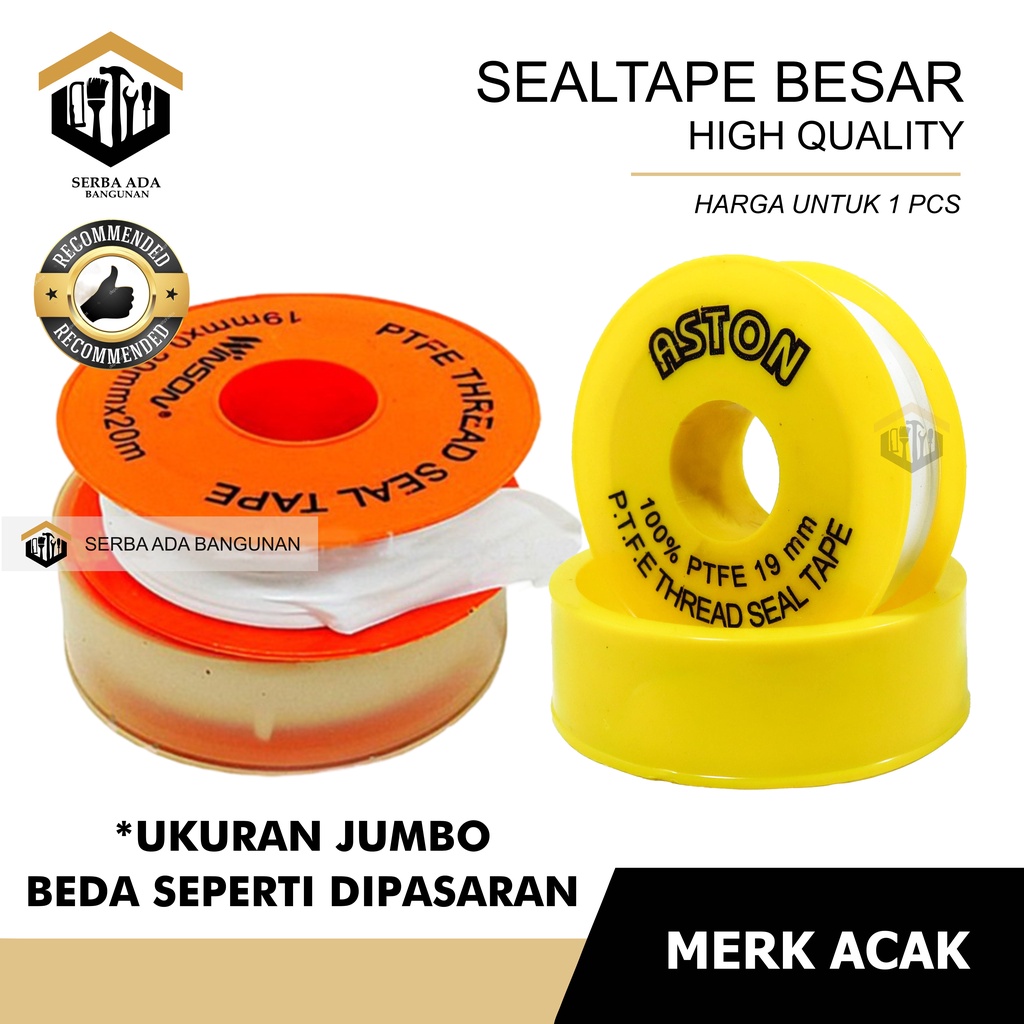 SEALTAPE UKURAN JUMBO BESAR / ISOLASI TALI PITA ANTI KEBOCORAN/ SEAL TAPE SEGEL PENCEGAH PENUTUP AIR