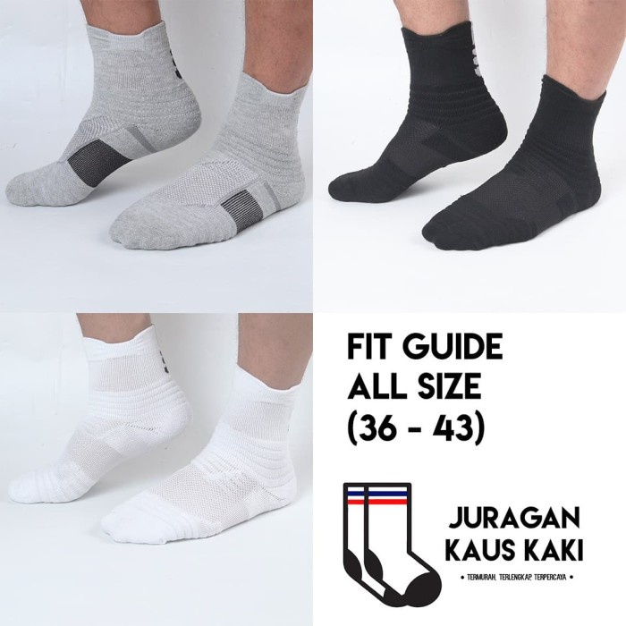 KAOS KAKI PANJANG OLAHRAGA BASKET FITNESS GYM PERFORMANCE SOCKS / KAOS KAKI PANJANG OLAHRAGA BASKET