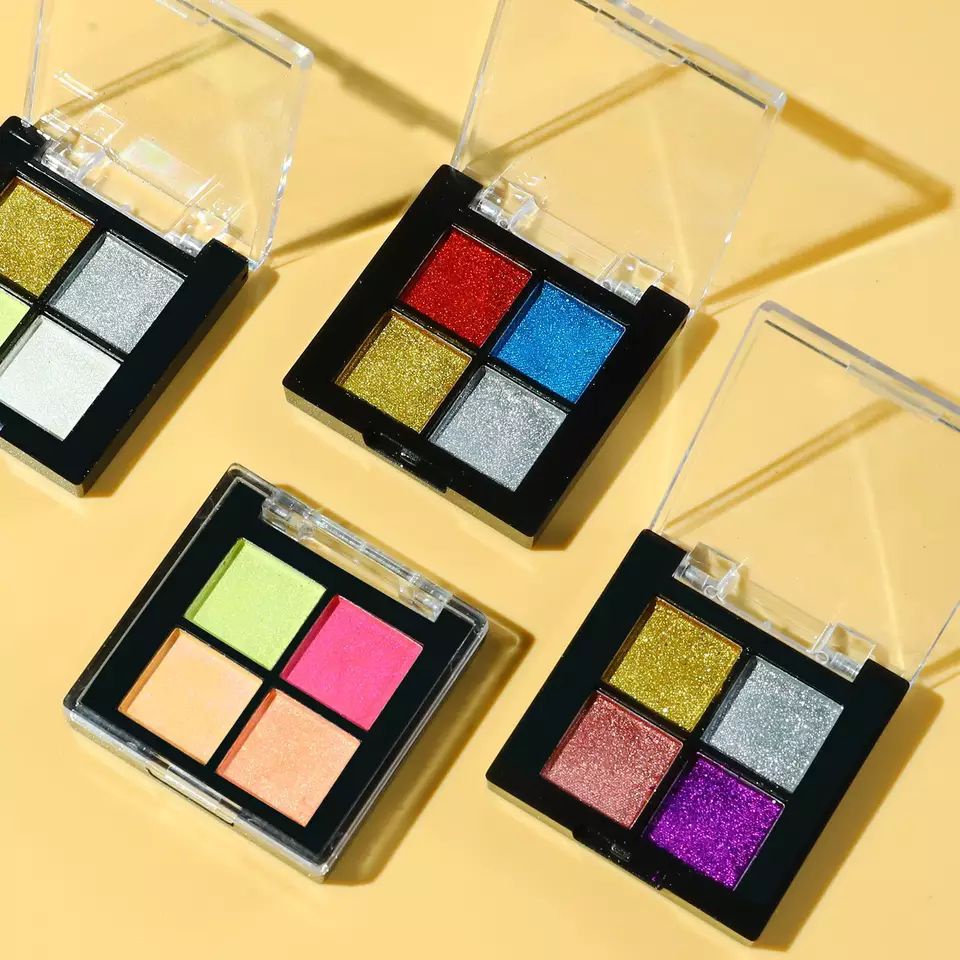 4COLOR SOLID CHROME POWDER AURORA MIX COLOR / BUBUK CHROME COMPACT 4 WARNA HIASAN DEKORASI NAILART