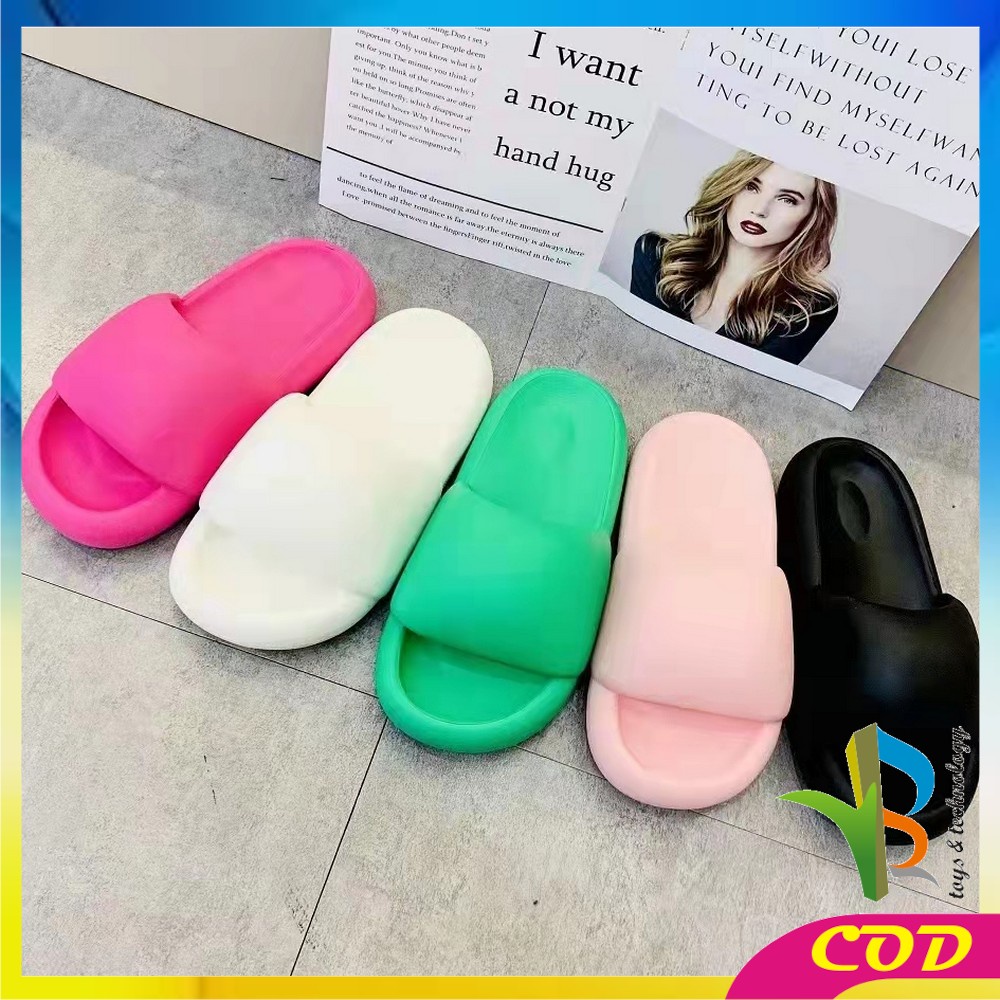 RB-S48 Sandal EVA FLip Flop Tinggi Tidak Licin Selop Pria Wanita Sandal Pasangan / Comfortable Thick Sole Shower Slippers Couple Import