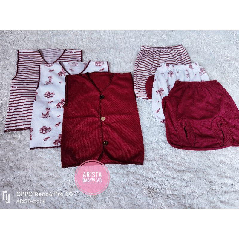 Paket hemat baju+celana bayi SERI MAROON Zidanbaby