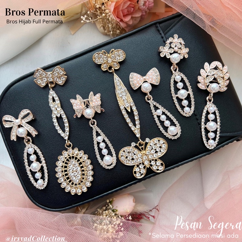 Bros Dagu Permata Zircon , Bros Dagu Full diamond