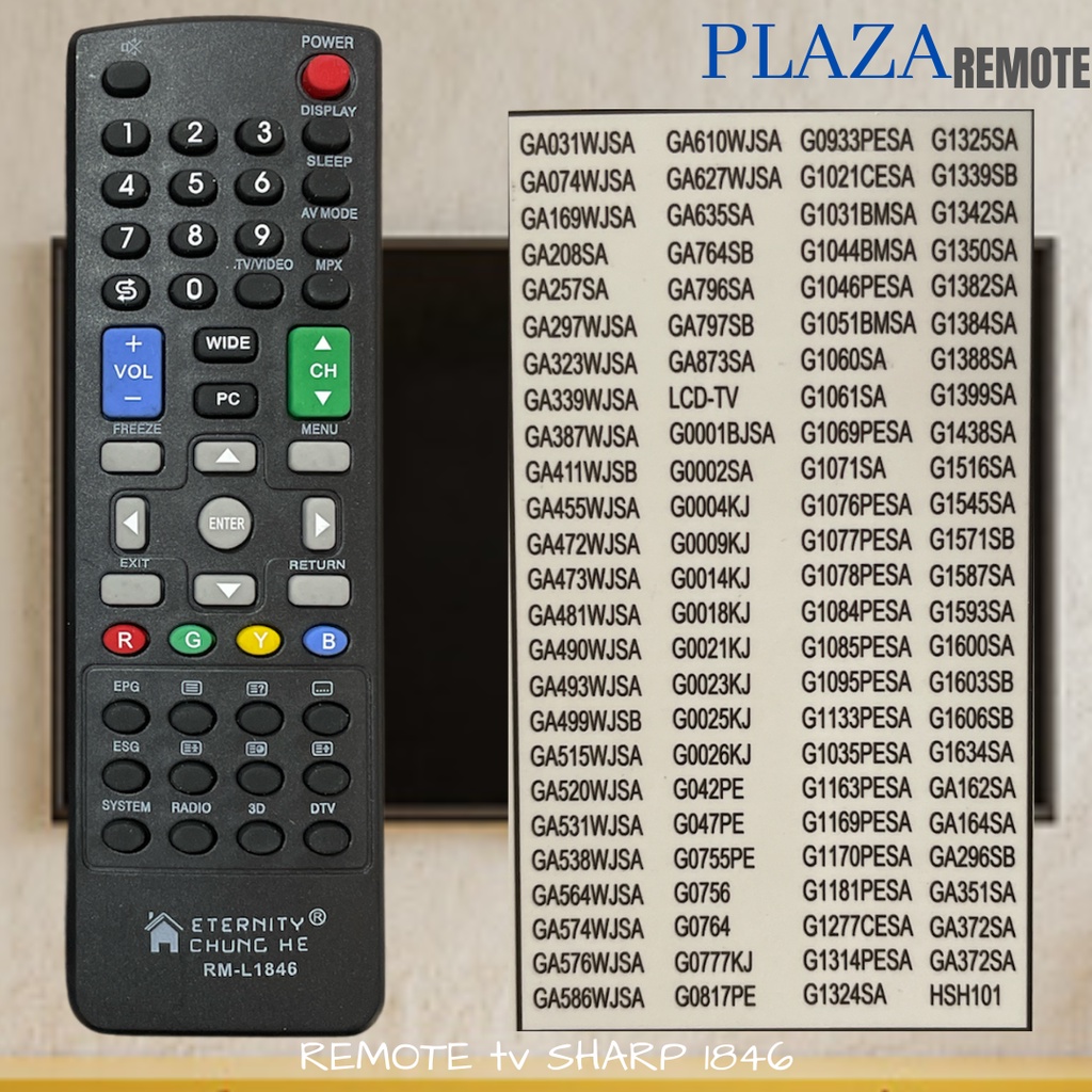 REMOTE SHARP TV LCD LED CRT 1846