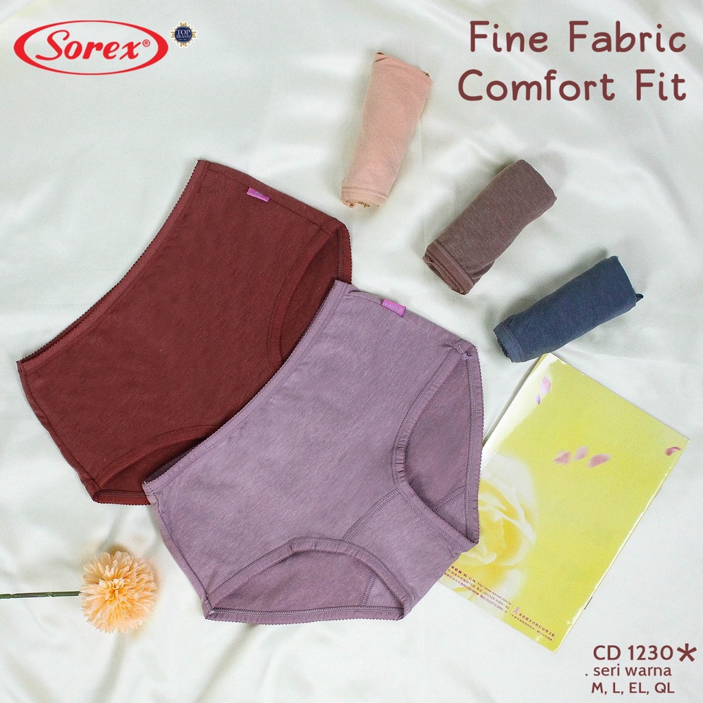 Sorex 1230 Celana Dalam Wanita Comfort Fit M-XXL (3pcs)