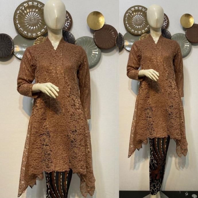 stelan kebaya tunik kartini umbrella~kebaya pesta brokat premium