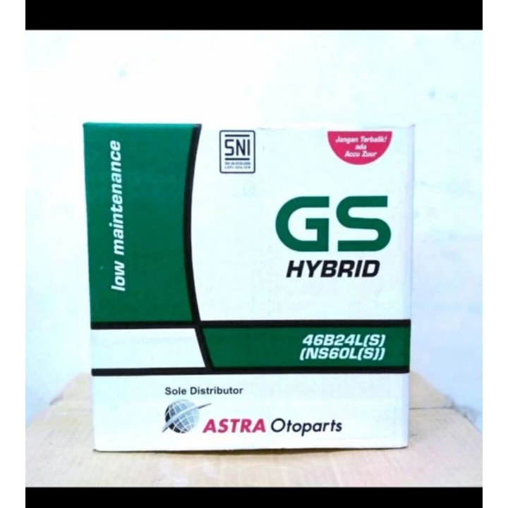 Jual aki mobil accu gs hybrid basah ns60 ls 46b24ls | Shopee Indonesia