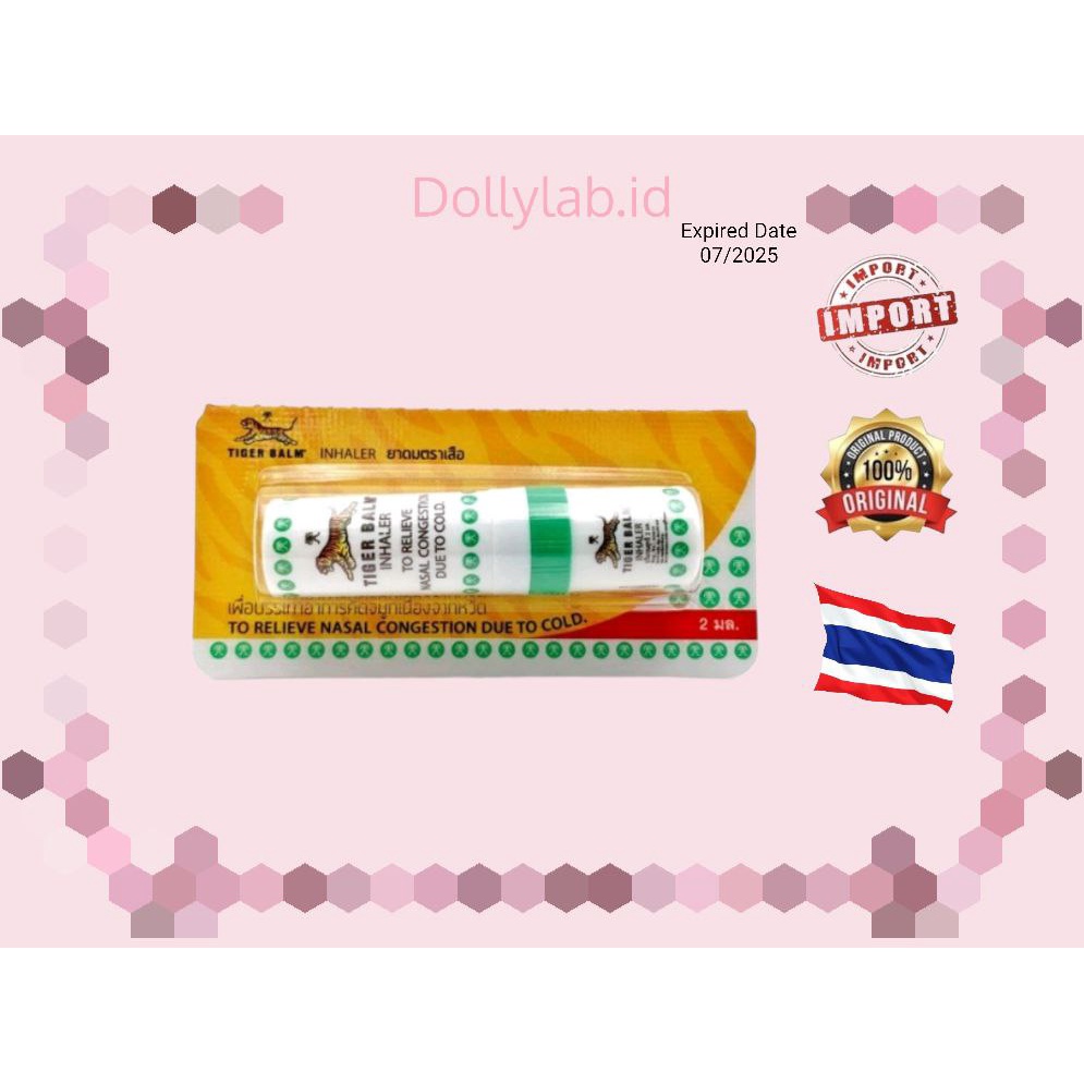 TIGER BALM INHALER 100% ORIGINAL THAILAND