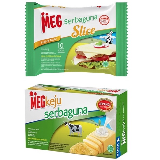 

MEG keju serbaguna 10 slice dan keju cheddar 160 gr