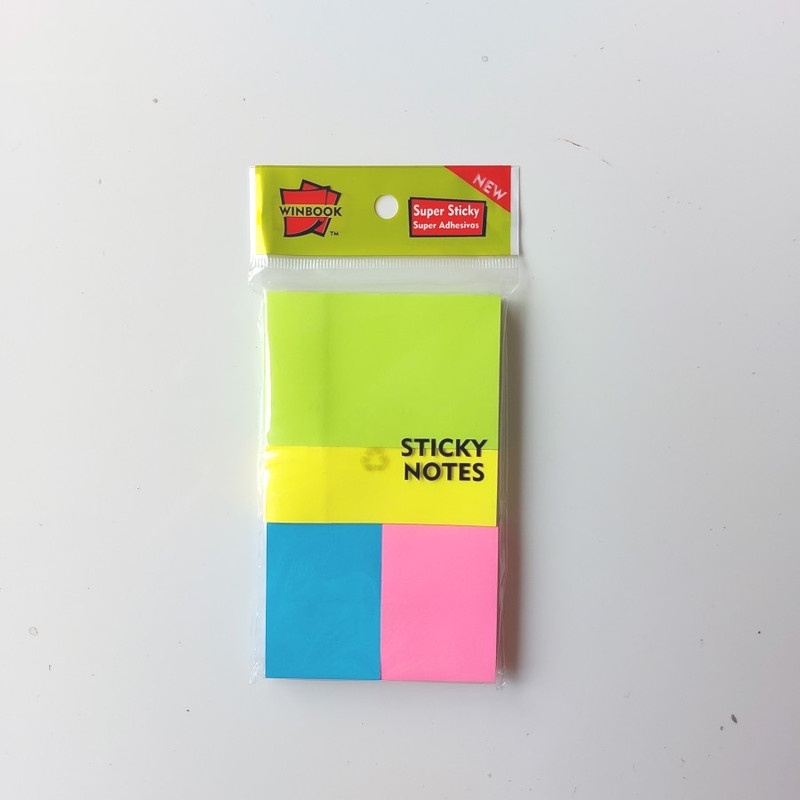 

Sticky Notes Winbook 76x50mm 76x25mm 50x38mm - 1 Set 100 Lembar