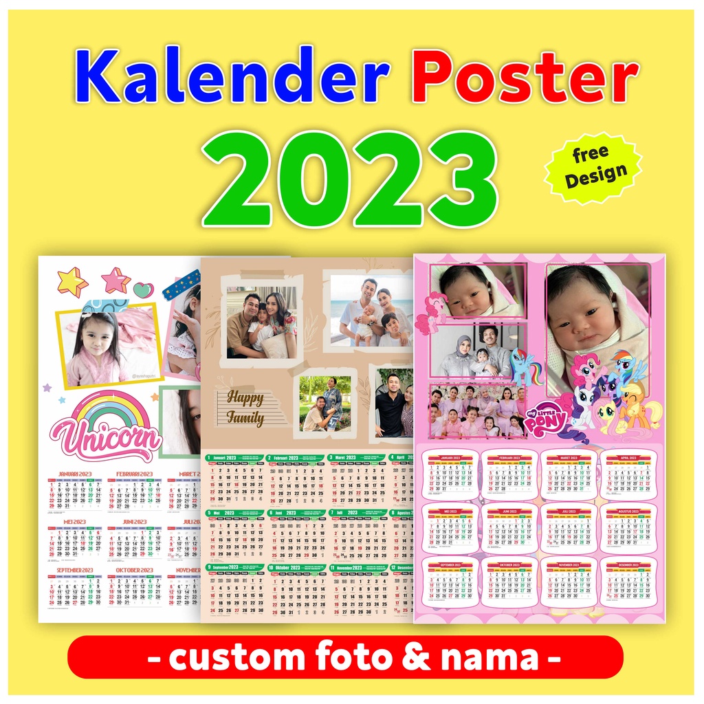 

Kalender 2023 Custom Karakter Foto Sendiri Free Desain