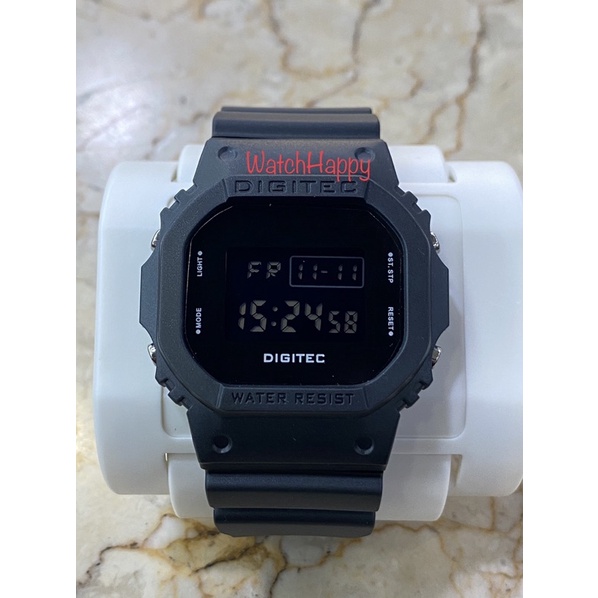 WatchHappy Digitec 6024 MDG-6024T MDG6024 Unisex Watch Full Black Full Digital Rubber Black Band ORI