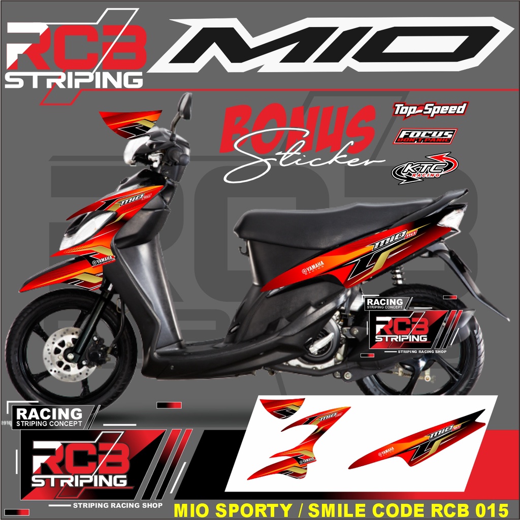 Striping Mio 110 Smile / Sporty 2008 2009 2010 2012 2013 setiker mio karbu Variasi Mio RCB 015