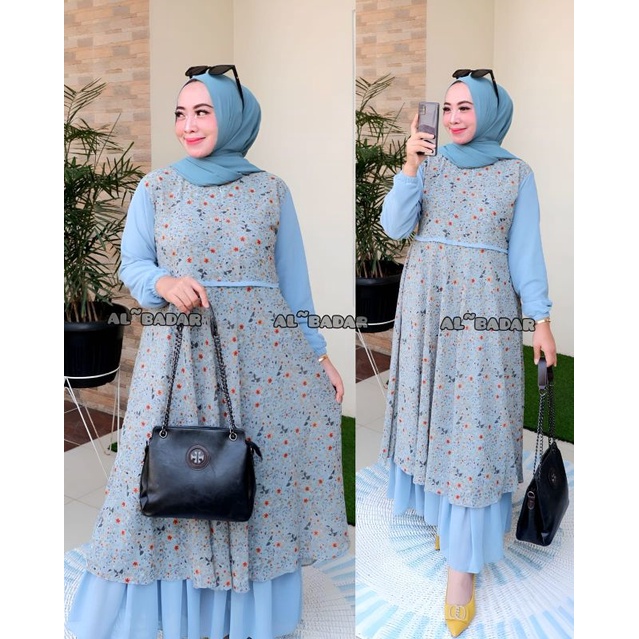 BISA[ COD] GAMIS CERUTY BABY DOLL/ GAMIS CERUTY DUA LAYER MODEL TER BARU / GAMIS MOTIF BUNGA / GAMIS CERUTY JUMBO