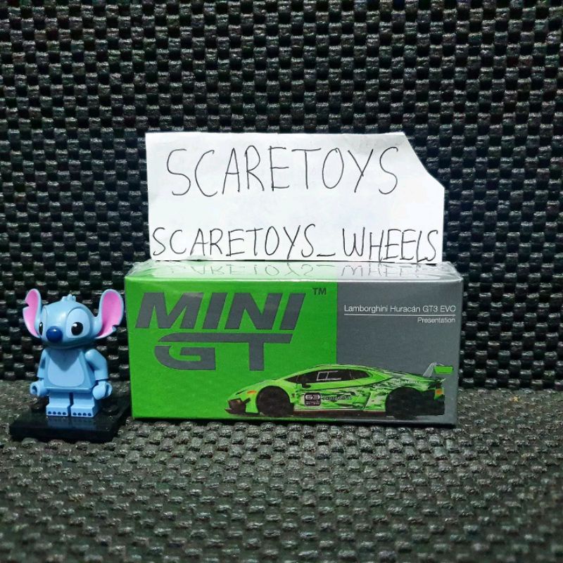 Mini GT Minigt Lamborghini huracan gt3 evo presentation Hijau green