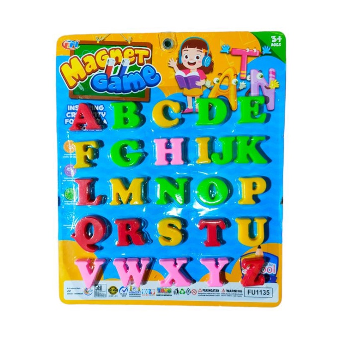 Mainan Edukasi Anak Belajar Mengenal Huruf ABCD Magnetic Game Huruf Abjad FU1135 - Mainan Anak Laki-laki Perempuan Usia 3 4 5 6 7Tahun Kado Hadiah Edukasi