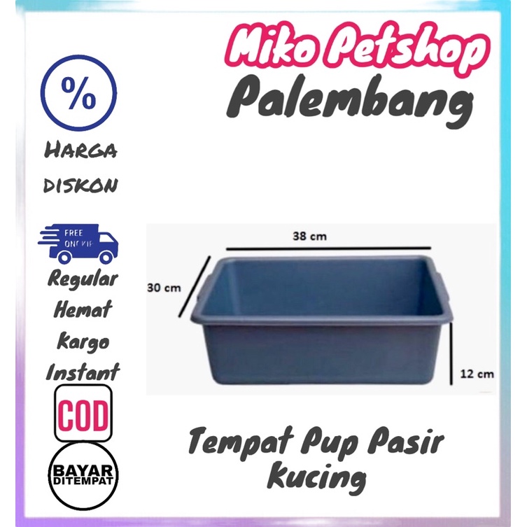 LITTER BOX / wadah tempat pasir pup kucing uk (L) KHUSUS PENGIRIMAN INSTANT