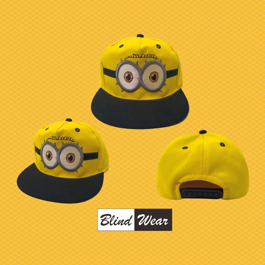 Topi Snapback Anak Karakter Minion Kartun Pria Wanita Aksesoris Premium Murah