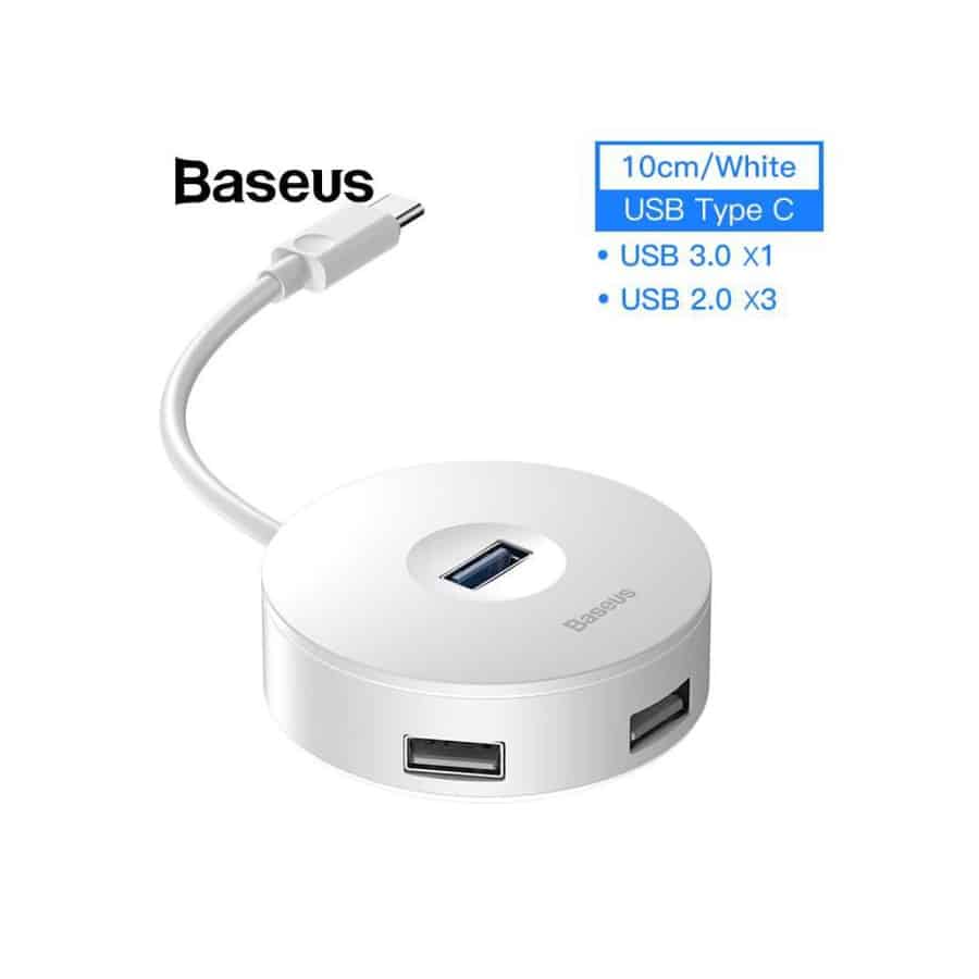 Baseus Round Box USB HUB Type C Male to USB Female Adapter Adaptor Original Kabel Converter Ori