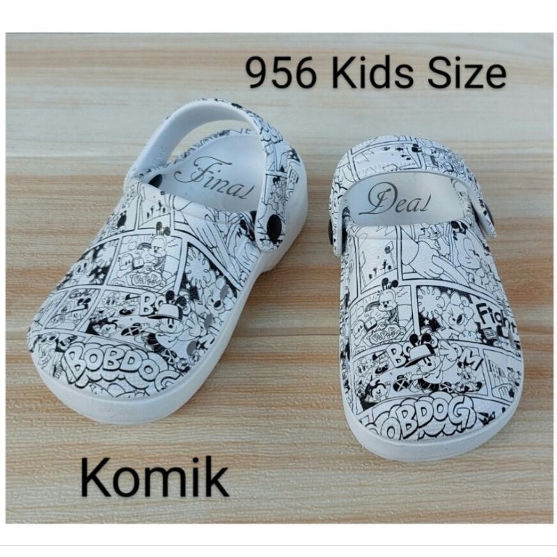 Sandal Kodok Motif Komik Couple Lover, Kembaran Ayah Ibu Anak, Sendal Baim Anti Licin