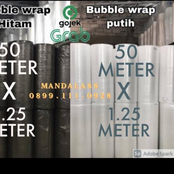 

Jual Rugi!! Habisin Stock! Bubble Wrap ROLL 1.25Mtr x 50Mtr - Hitam, Kualitas STD