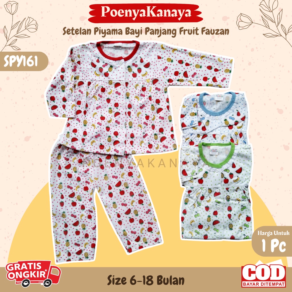 setelan Baju Bayi Piyama Bayi Panjang FRUIT Fauzan 6-18 bln SPY161