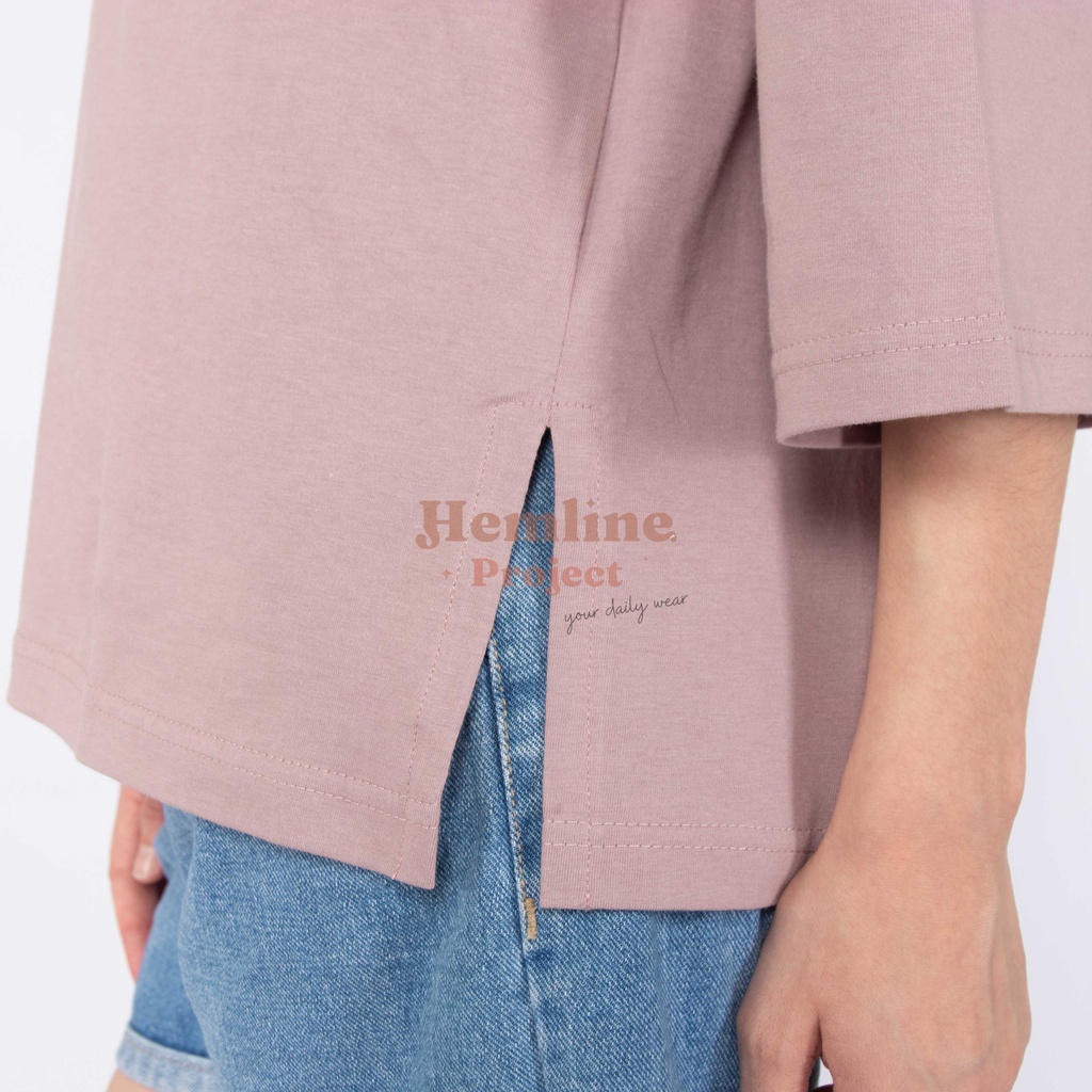 Haura Oversized Plain Top Lilac