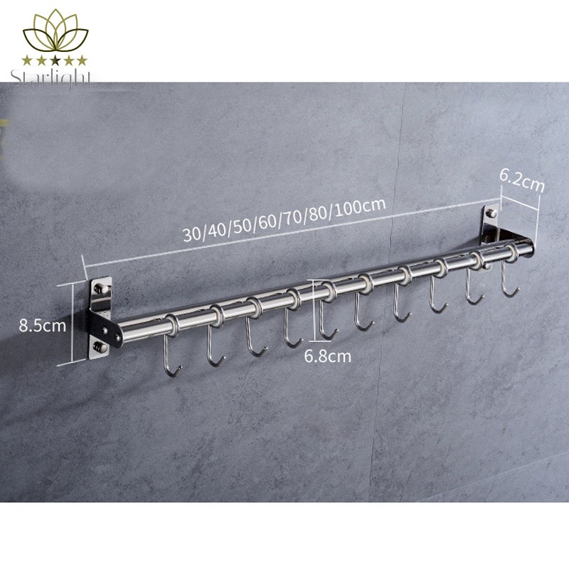 Set Tempat Gantungan Alat Dapur Tempel  / Gantungan Stainless Spatula Peralatan Masak
