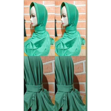 JILBAB BSK kancing blakang