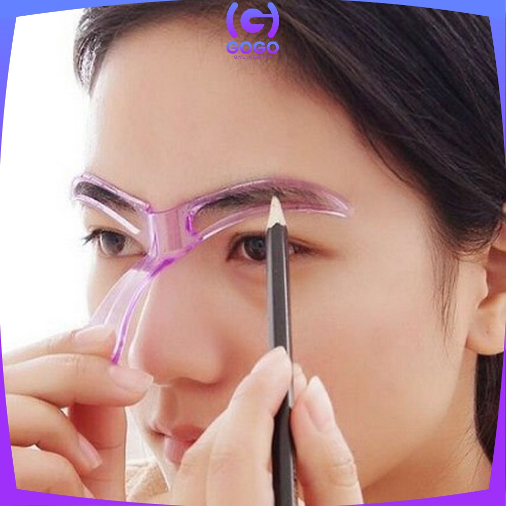 GOGO-K49 Cetakan Alis 8 IN 1 Wanita Eyebrow Template Alat Cetakan Alis Korea Delapan Model / Alat Cetak Gambar Alis