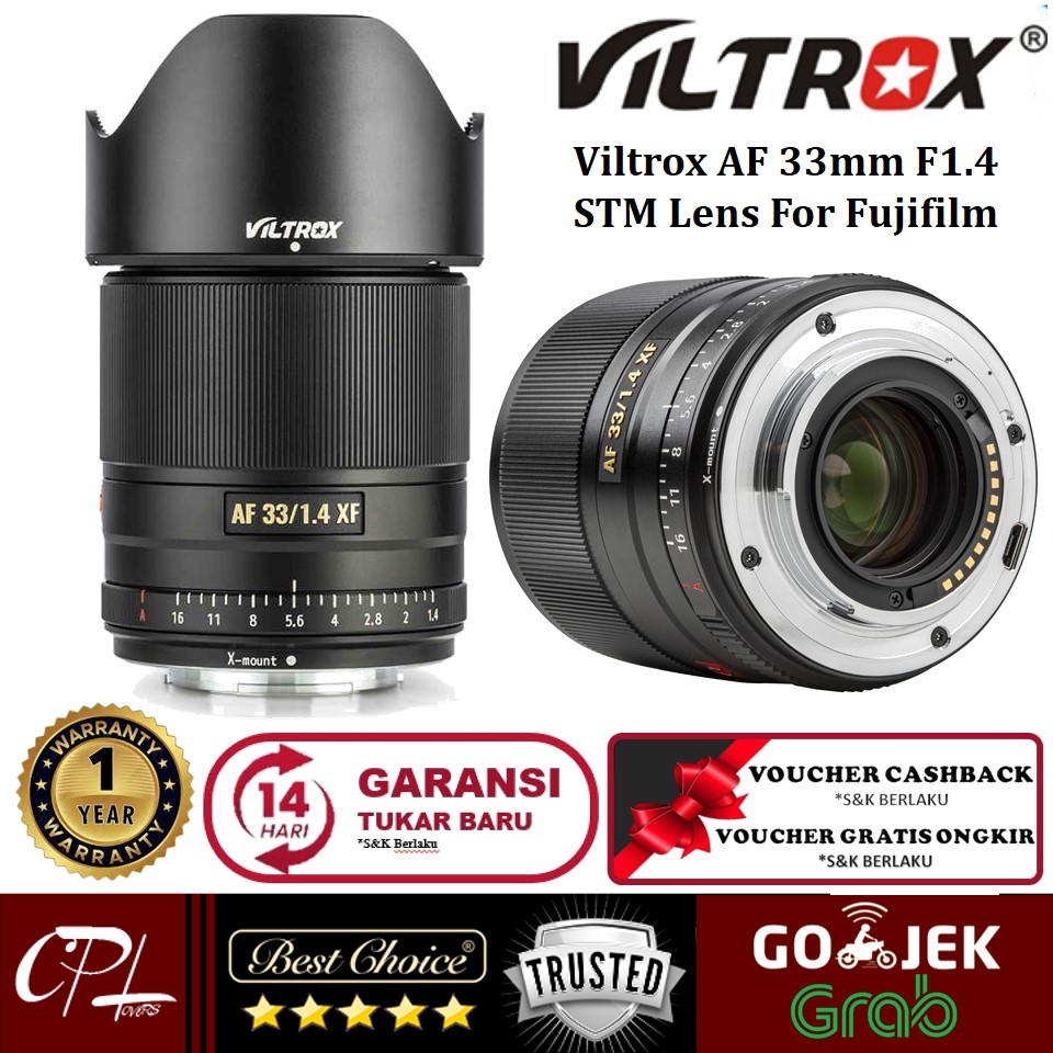 Jual Viltrox Af 33mm F1 4 Stm Lens For Fujifilm Fx Mount X Mount Fuji