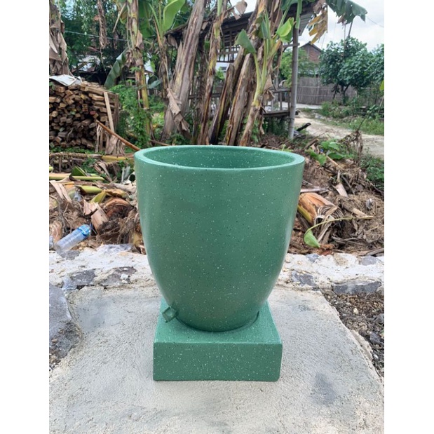 Bak Mandi teraso kapsul warna hijau 40*50