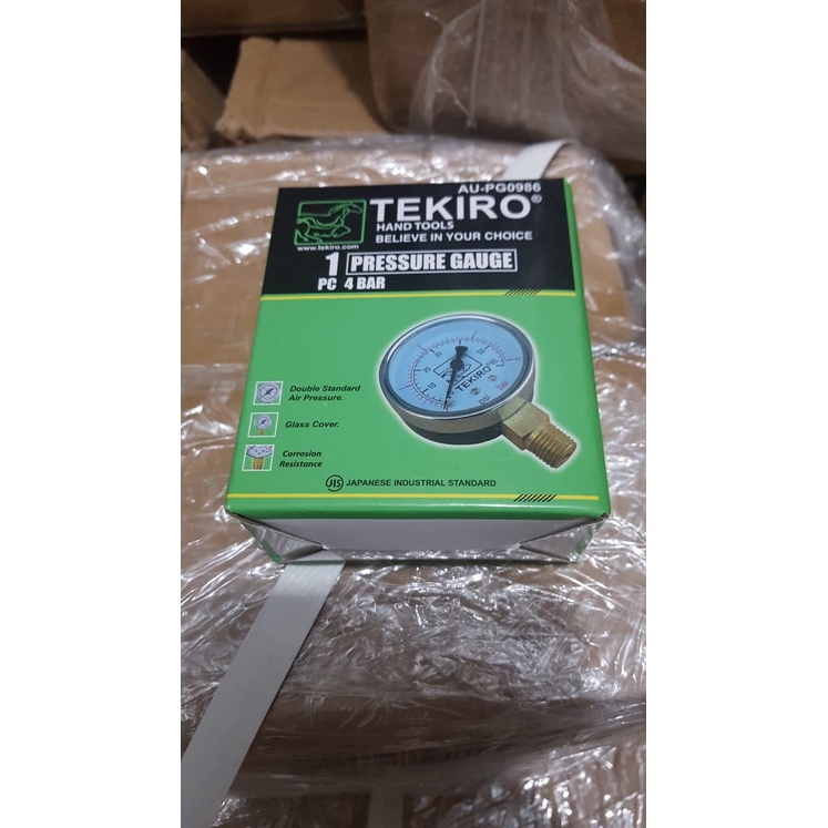 TEKIRO AU-PG0986 PRESSURE GAUGE FOR COMPRESSOR 04 BAR