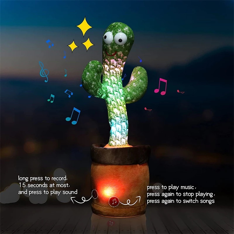 Mainan Anak Laki-Laki Anak Perempuan Dancing Cactus Toys Boneka Kaktus Joget Boneka Kaktus Goyang Mainan Kaktus Goyang Mainan Boneka Kaktus