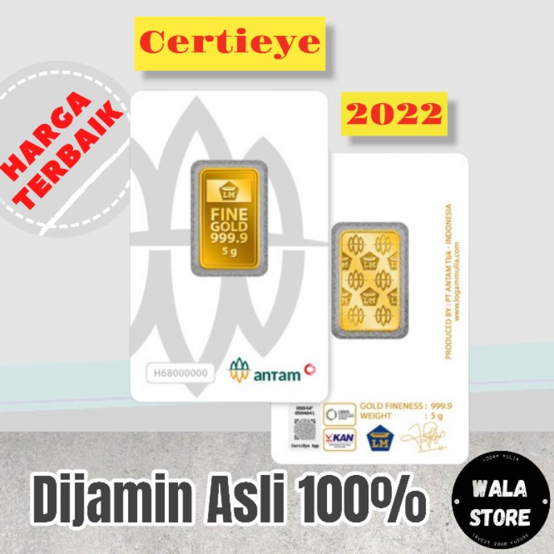 Jual Emas Antam Gram Lm Logam Mulia Antam Certieye Certicard