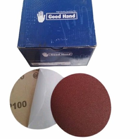 10 pcs Amplas Bulat 5 Inch Stikit/perekat stiker Good Hand