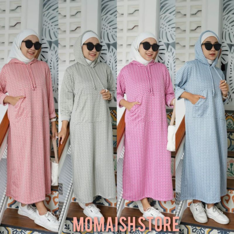 [NEW PRODUCT]ARUNA MOTIF HOODIE DRESS|DRESS HODIE|DRESS KNIT