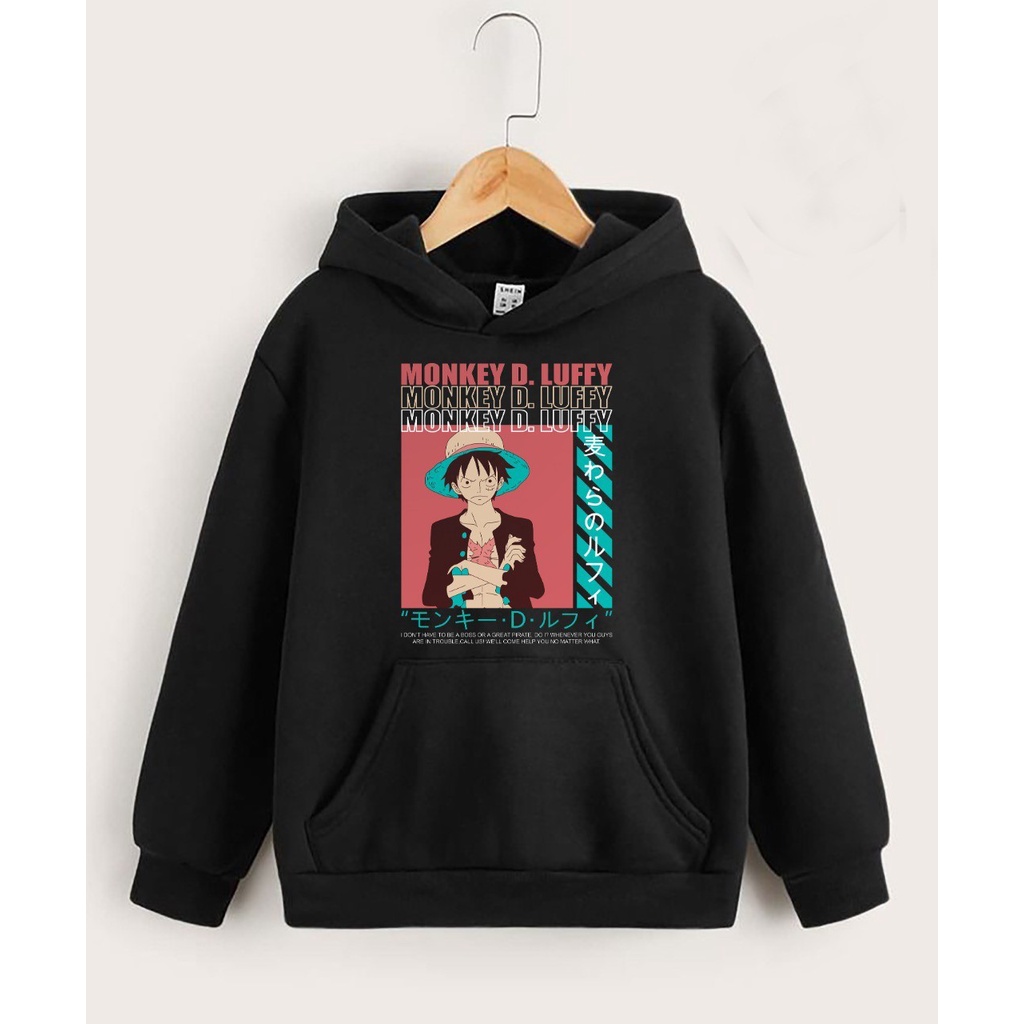 SASUKE| Hoodie MonkeyD Luffy / Hoodie Anime Anak Laki laki Cewek Tanggung Anak Usia 6-13Thun / Jaket Pria | Hattake Kakashi - Sweater Hoodie Anak Anime Luffy Ungu Hitam | Jaket Anak Anime Jepang Al Motif