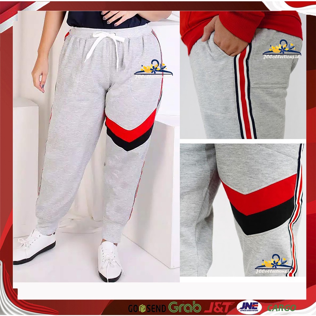 Celana  Wanita JUmbo 3XL Jogger  Big Size Ketrin / Long Joger Pants Woman - JCCollections