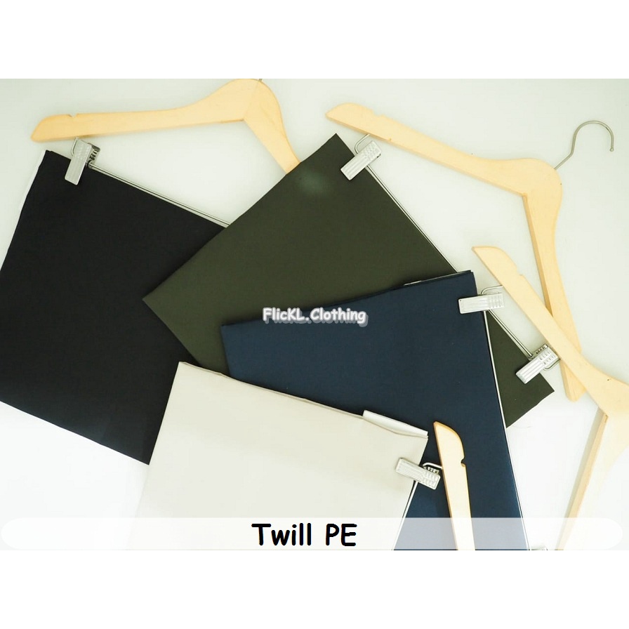 Bahan Kain Twill PE Polyster Rollan