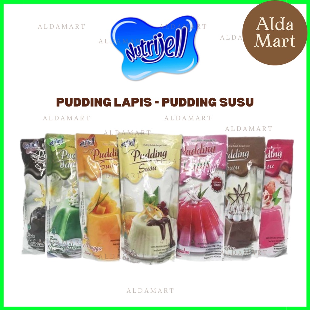 Nutrijell Pudding Susu Santan Lapis 100g - 170g Serbuk puding Halal BPOM