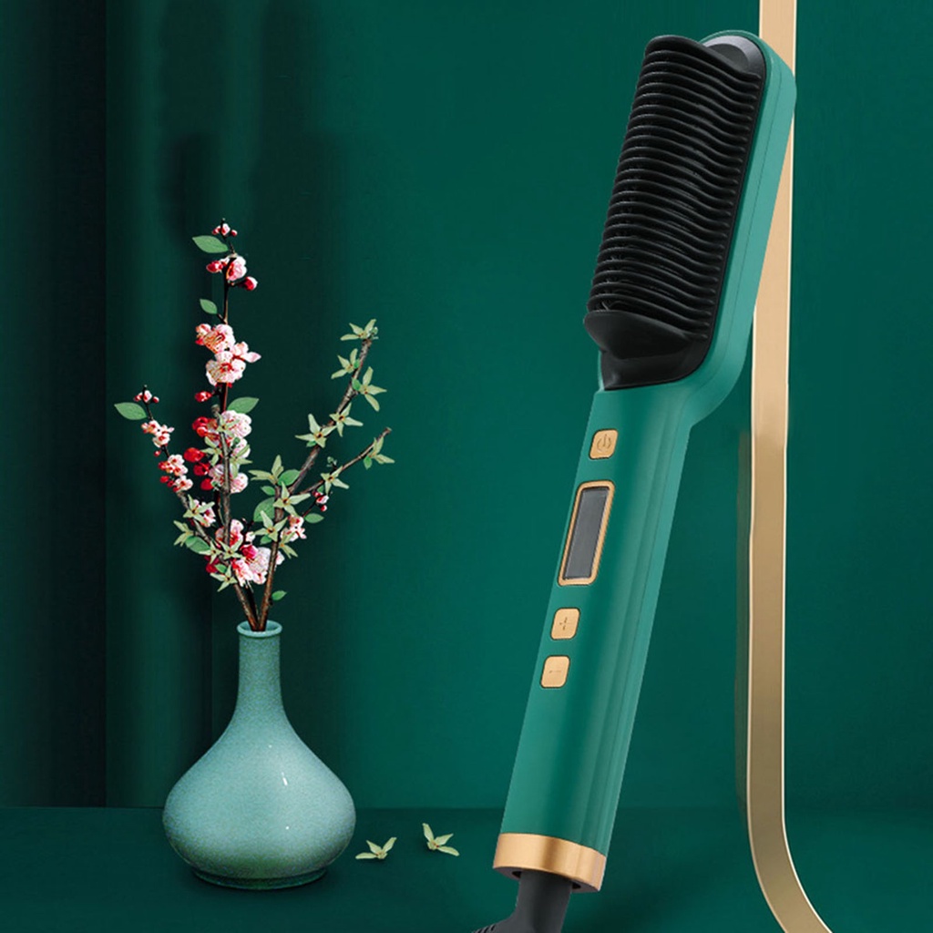 Sisir Catokan Pelurus Rambut (rambut lurus dan keriting) 2 in 1 tidak menyakiti rambut straightening Combs