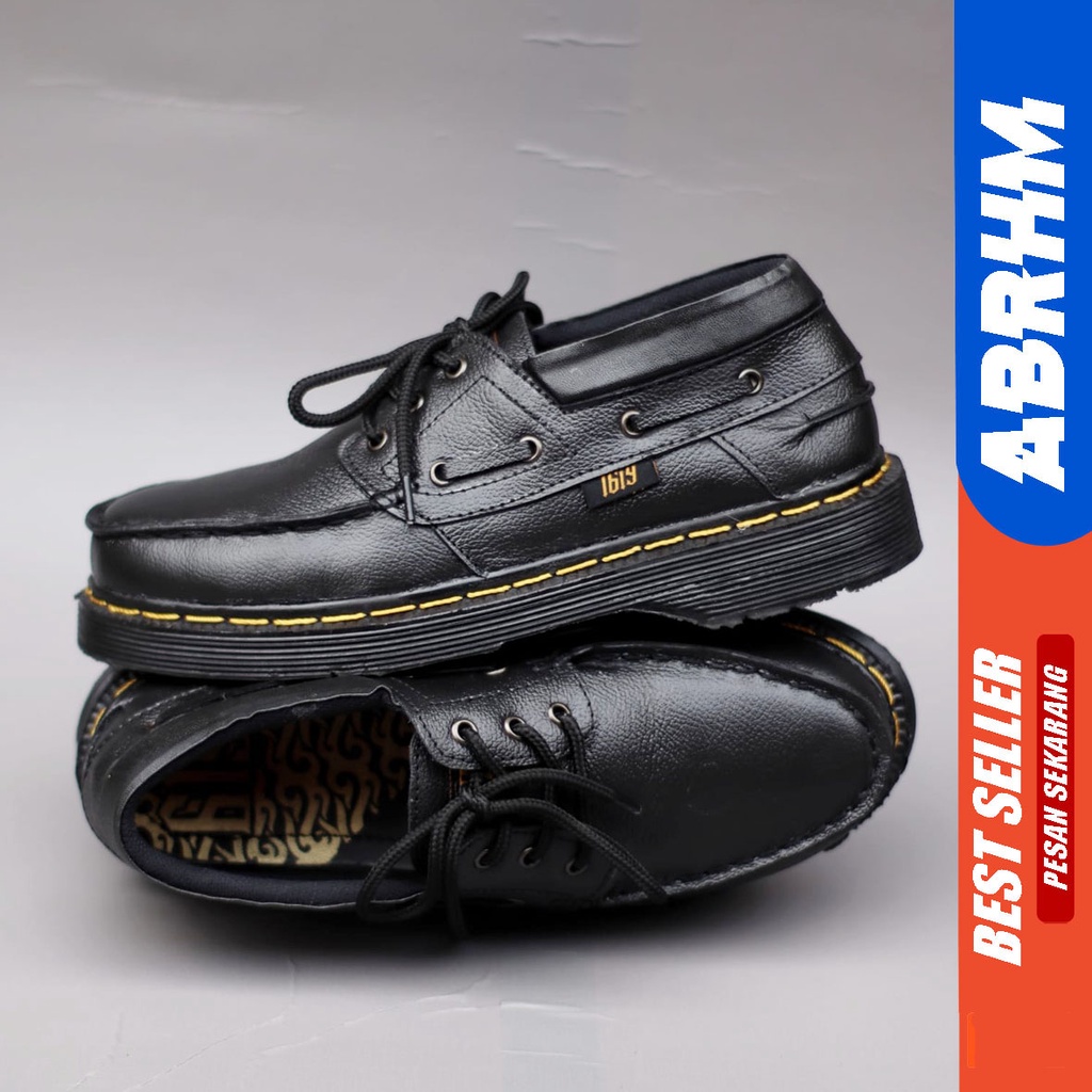 Sepatu Formal Pria Pantofel Kerja Low Boots Docmart Pendek Marten 2 Hole ABRHM ZAPATO