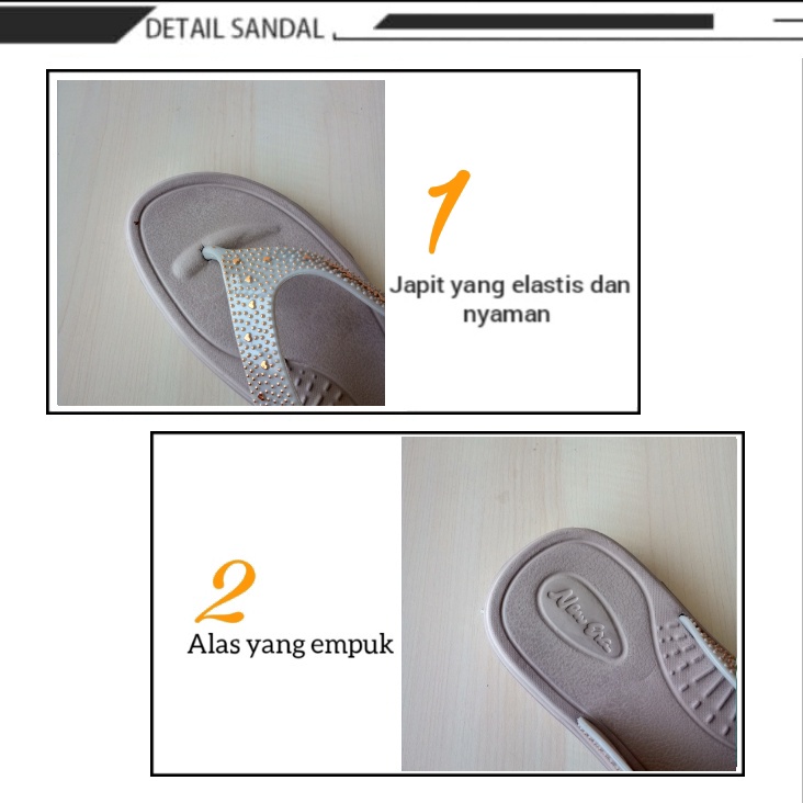 BB NEW ERA LB CNC 508 sandal wanita slip on sandal casual wanita size 36-40