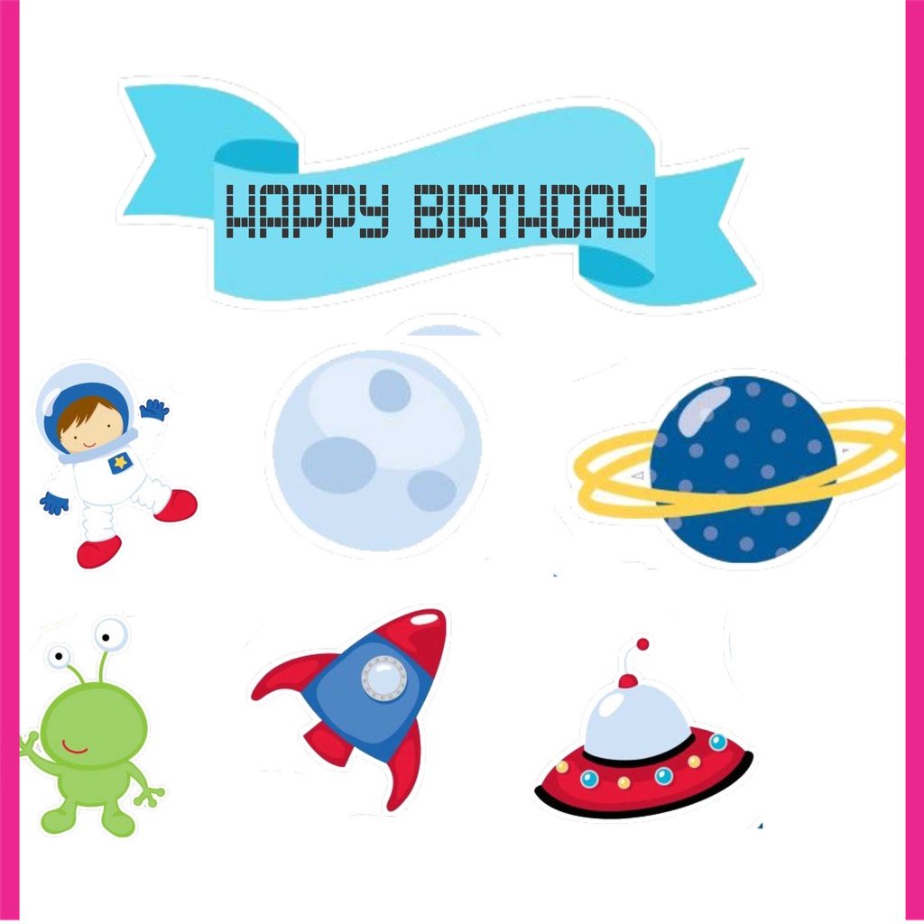 BIGBAG TOPPER CAKE ULANG TAHUN / HIASAN KUE CUSTOM ASTRONOT