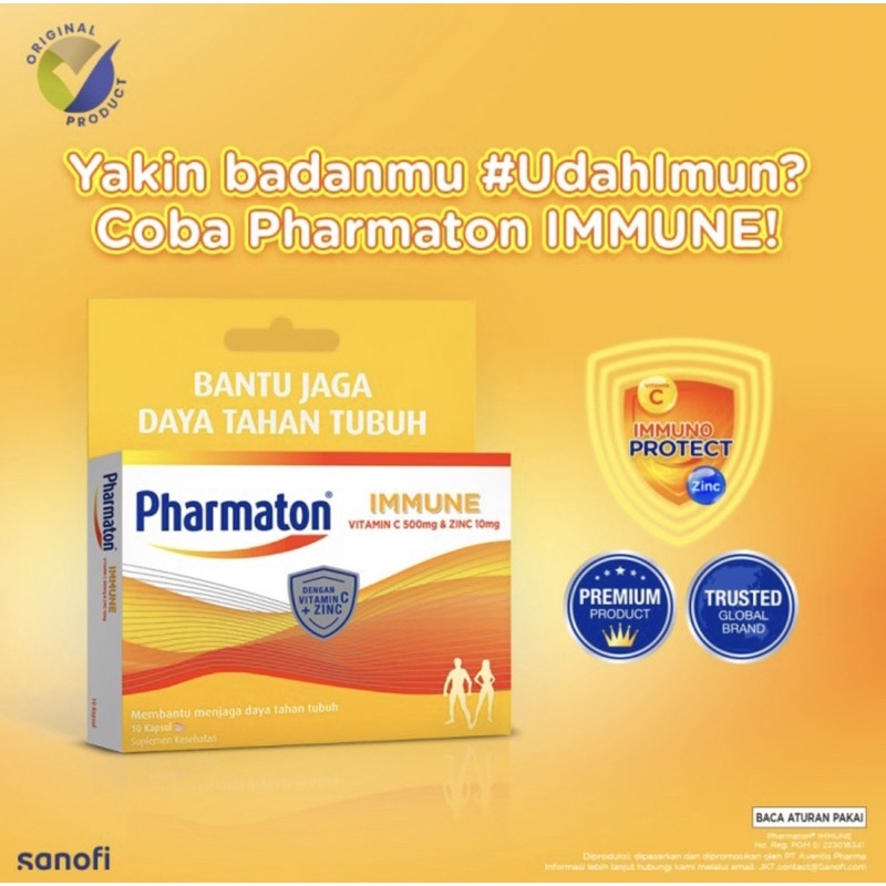 Pharmaton immune box 10 kapsul ( vitamin daya tahan tubuh )