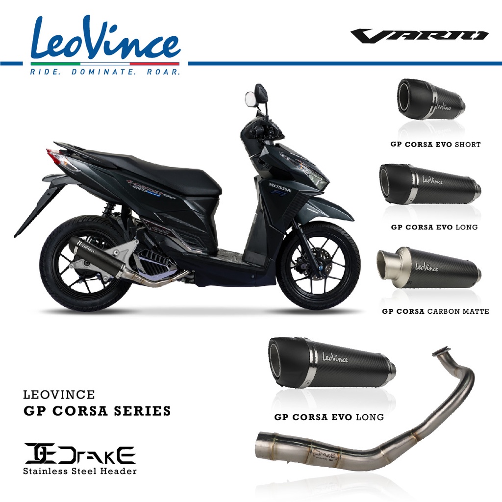 Leovince Knalpot Fullsystem Honda VARIO 150 New / Led