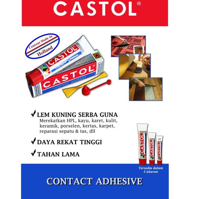 

1 Lusin Lem Castol Contact Adhesive Tube Mini 14cc
